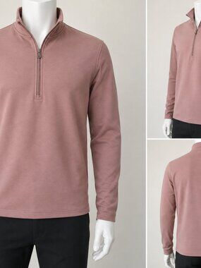 Lululemon Men's Smooth Spacer Quarter-Zip Pullover Ashen Rose M